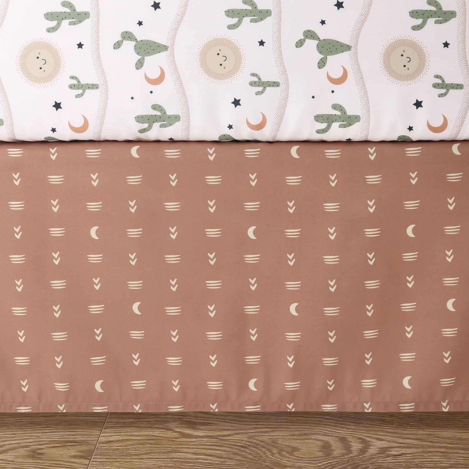 The Peanutshell Crib Bedding Set for Baby Girls & Boys - Joshua Tree, 5 Pieces