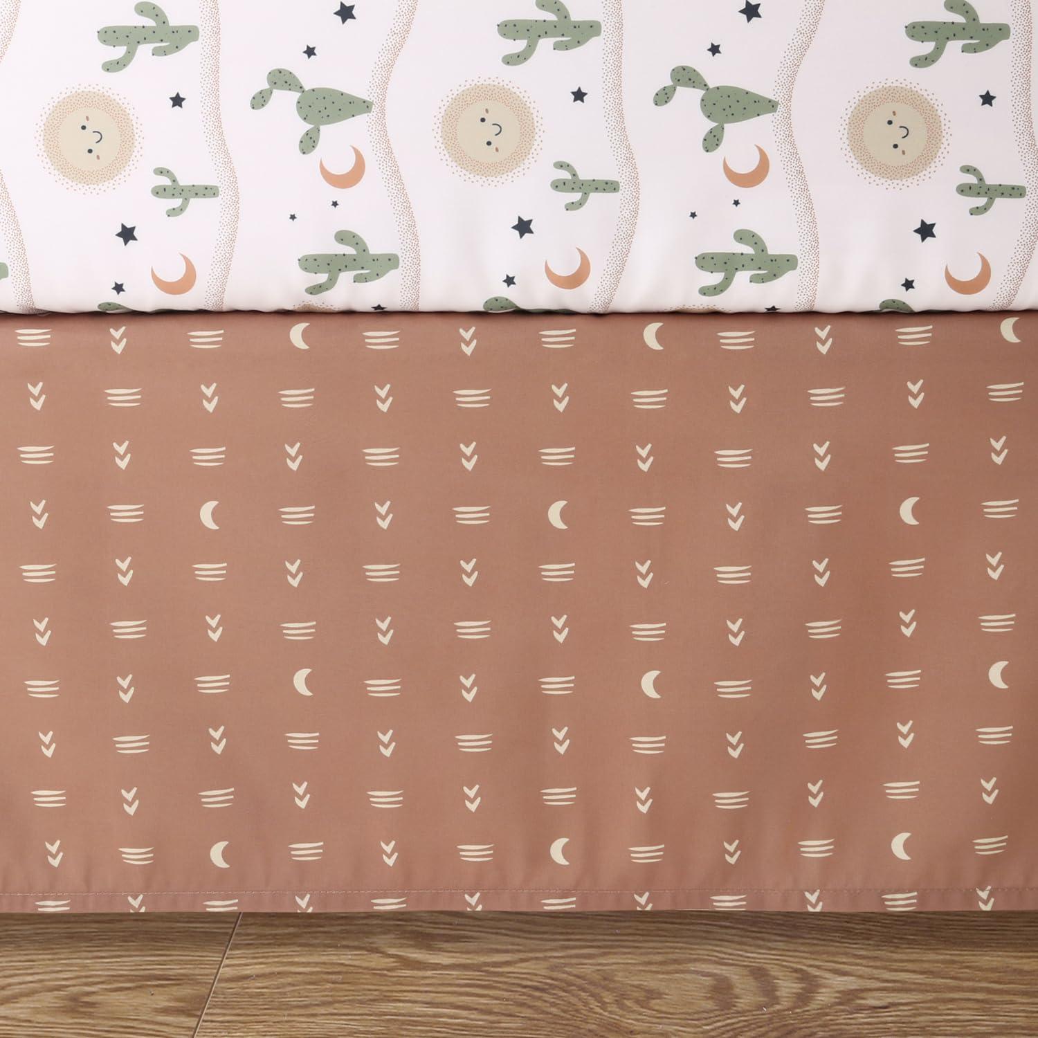 The Peanutshell Crib Bedding Set for Baby Girls & Boys - Joshua Tree, 5 Pieces