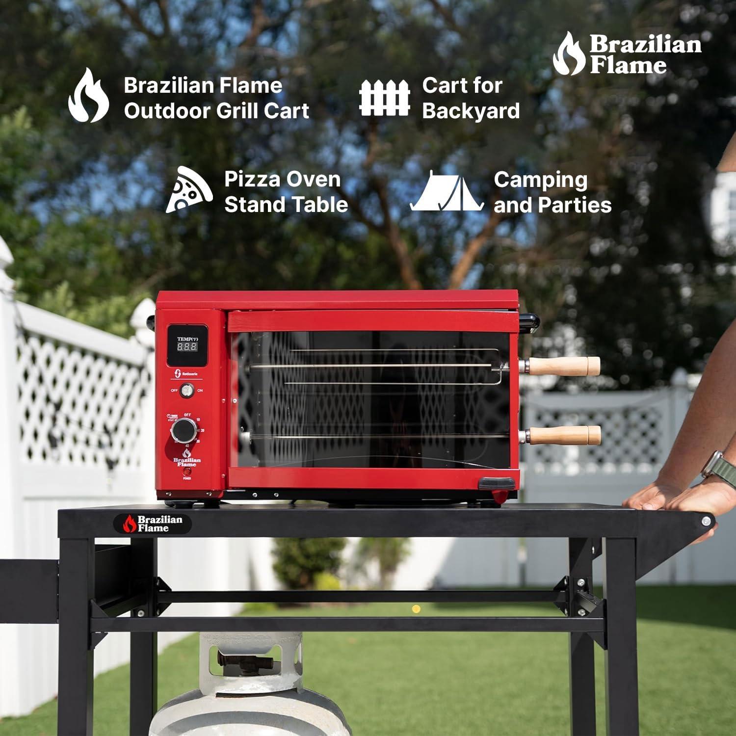 Brazilian Flame Outdoor Grill Cart