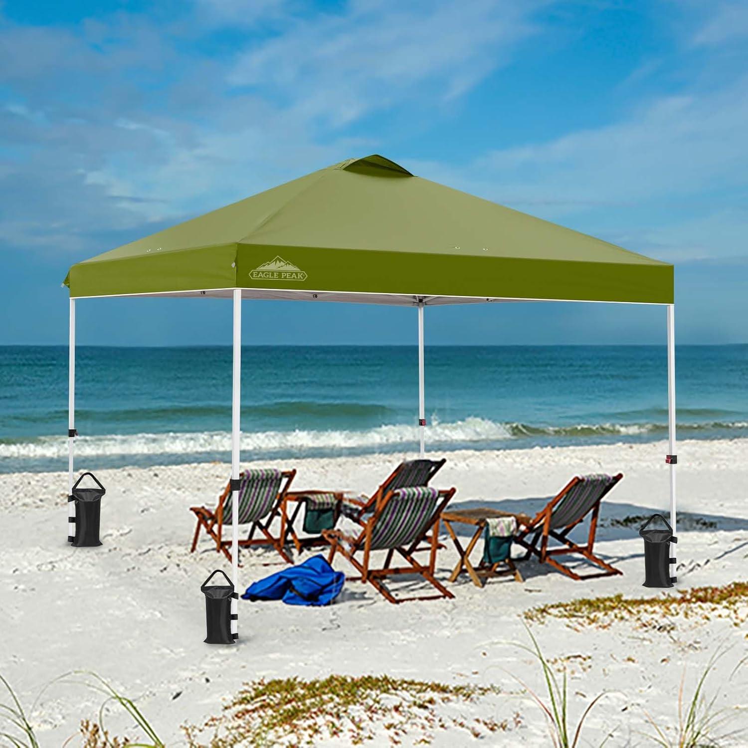 EAGLE PEAK Pop Up Canopies 10 Ft. W x 10 FT. D Metal Party Tent Canopy
