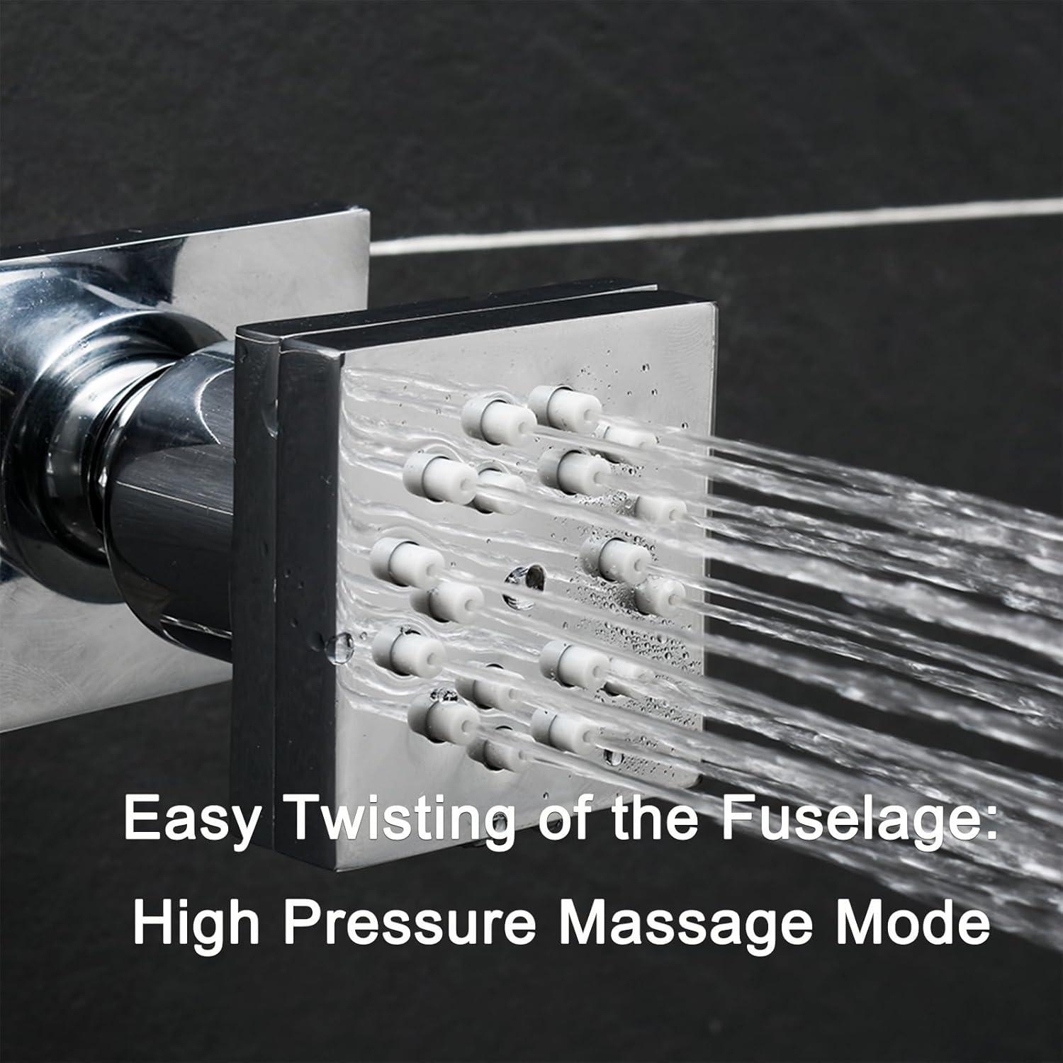 Square Adjustable Shower Body Spray