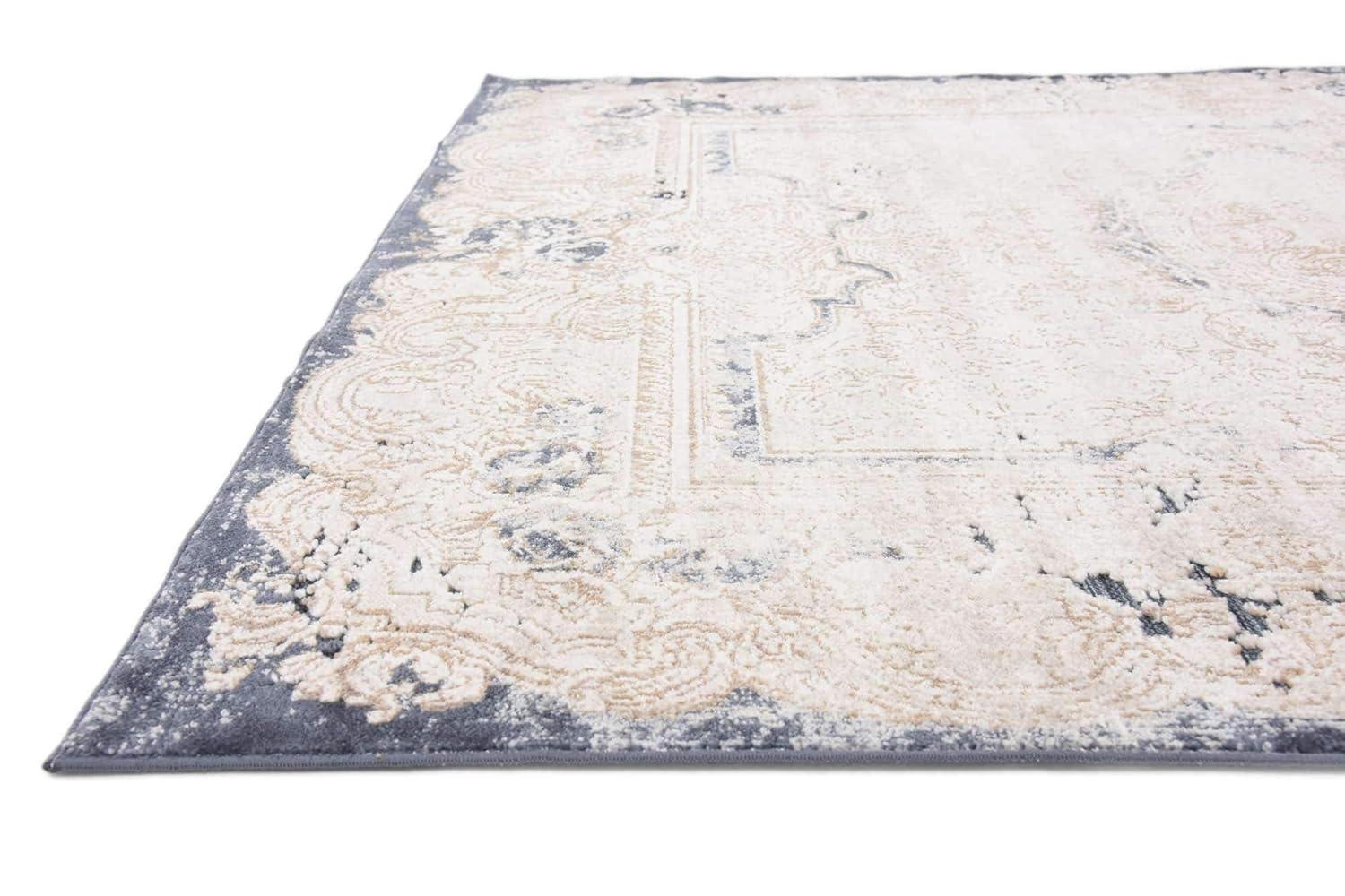 Unique Loom Chateau Collection Area Rug - Adams (5' 1" x 8' Rectangle Cream/Brown)
