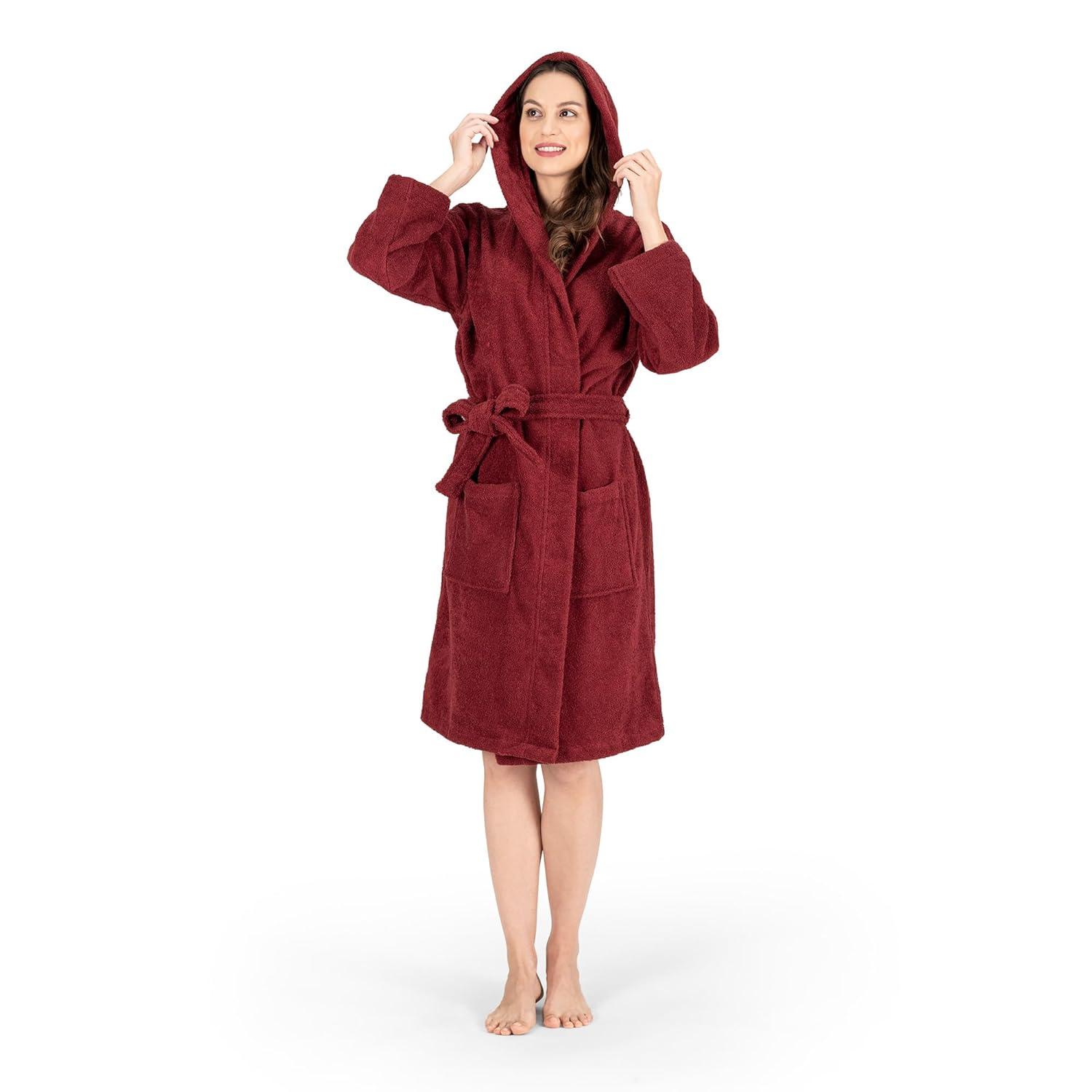 Nine West Hooded  Turkish Cotton Unisex Bath Robe Collection