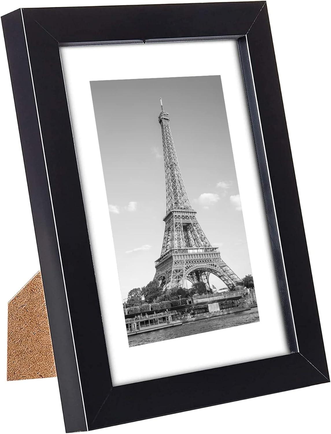 Black 5x7 Picture Frame Set with High Definition Glass