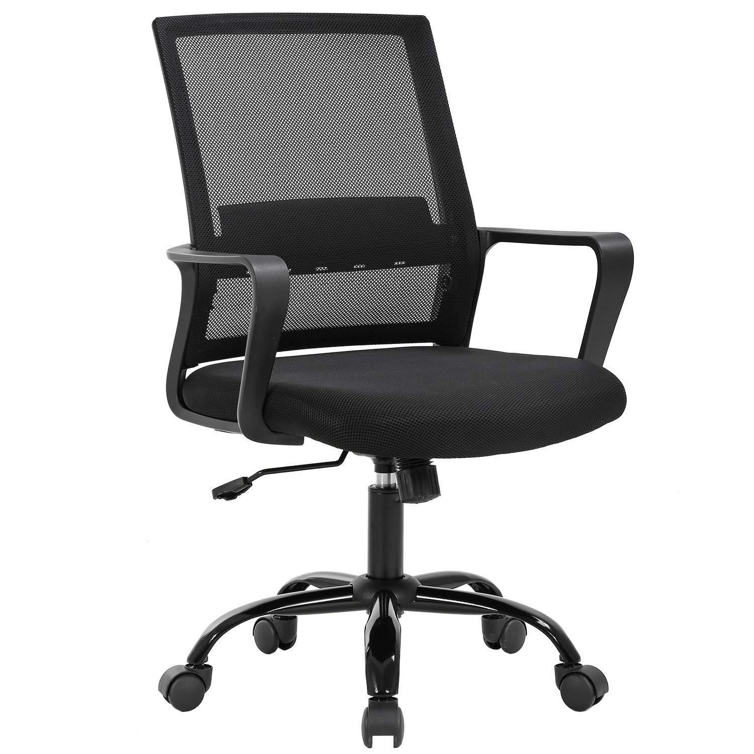 PayLessHere Ergonomic Mesh Computer Office Desk Midback Task Chair w/Metal Base Set of 2
