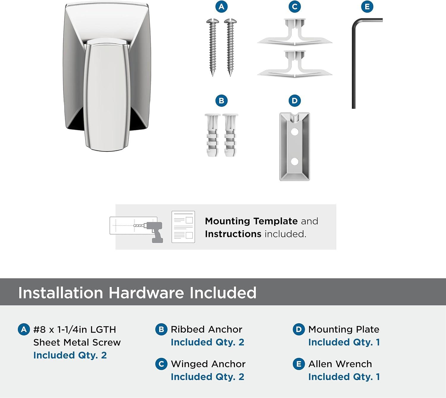 Amerock Highland Ridge Wall Hook for Towel and Robe