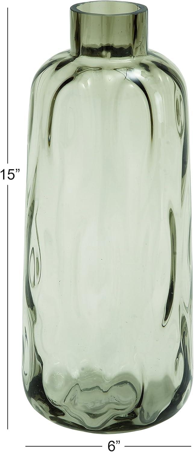 Sifuentes Smoked Gray Glass Table Vase