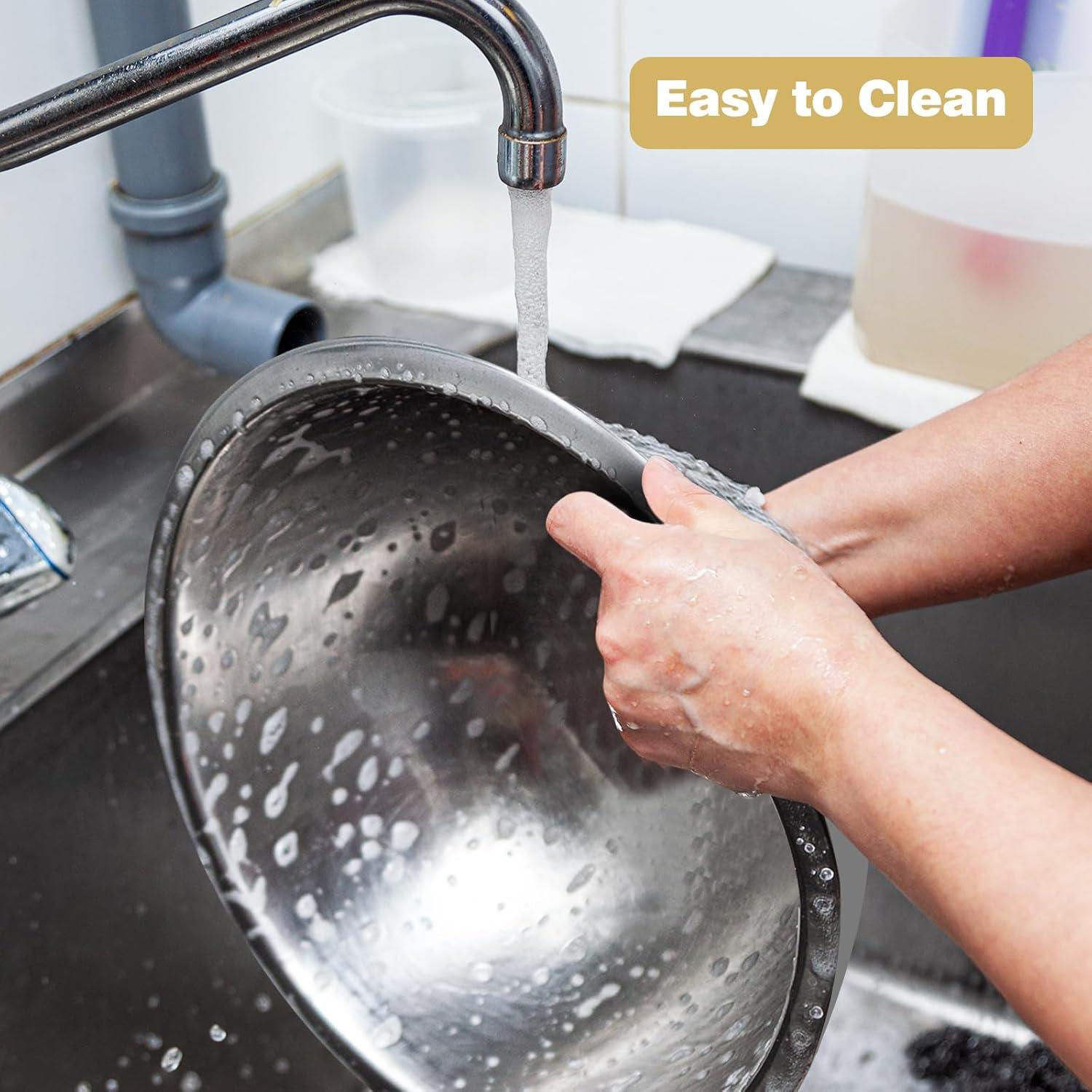 WhizMax Chafing Dish Buffet Set 2 Pack 5QT, Stainless Steel Round Chafing Dishes for Buffet with Lid Holder & Glass Lid, Gold