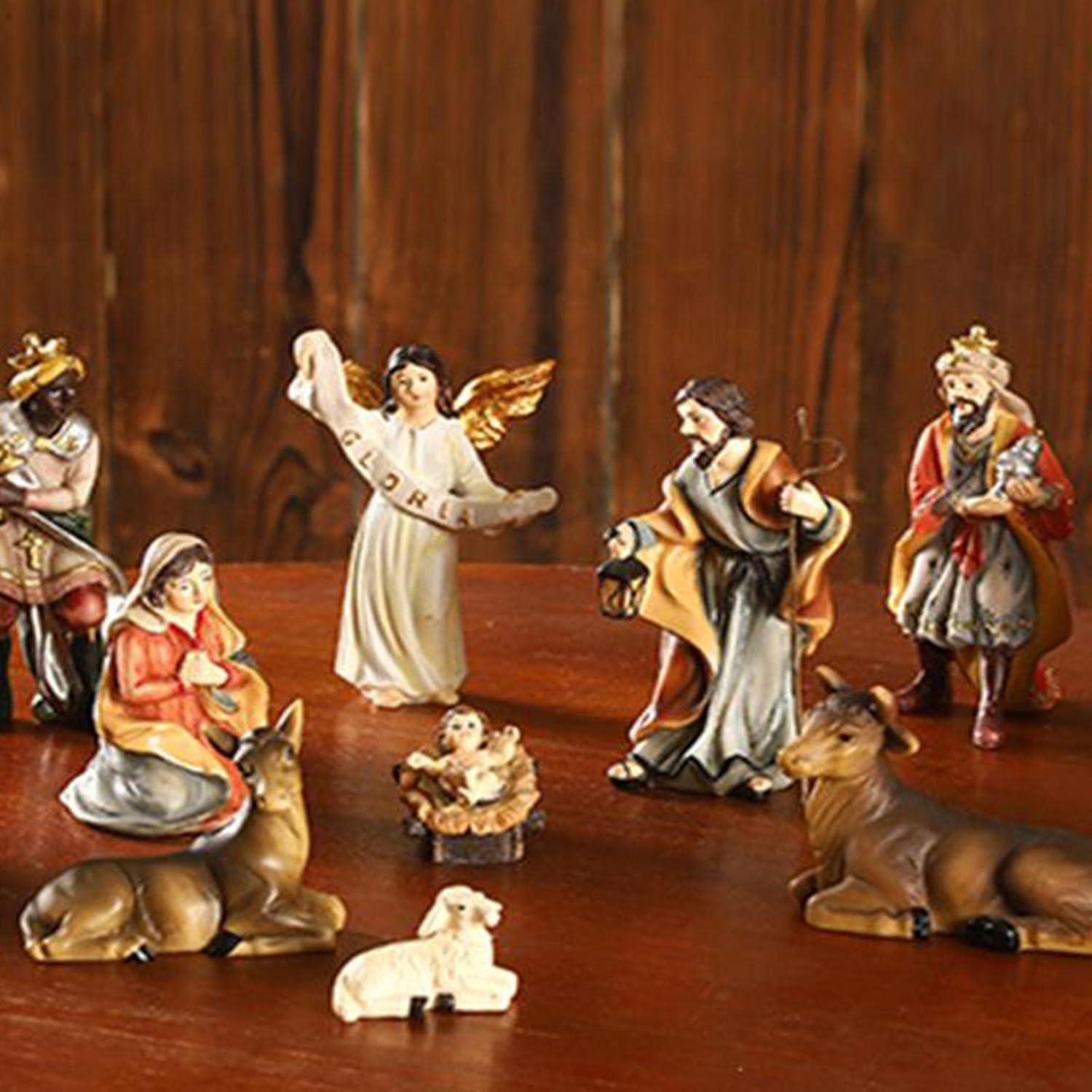 11 Piece Christmas Nativity inch Scale, Nativity Baby Christmas Figures Ornament Gift Decor