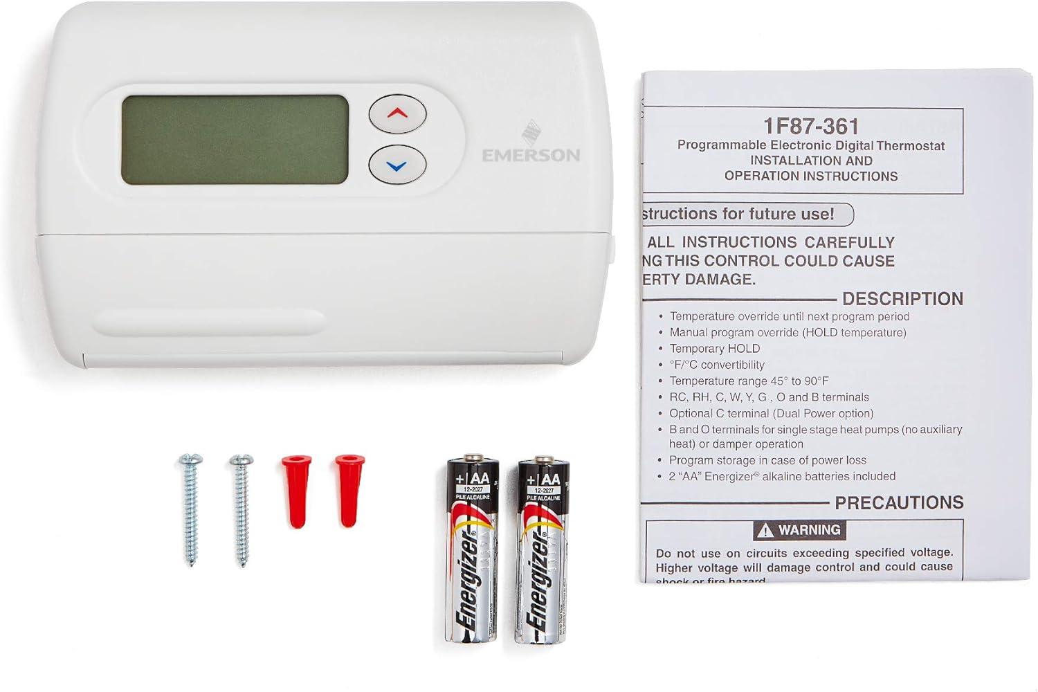 Thermostats 1F87-361 7 Day Programmable Thermostat for Single-Stage Systems