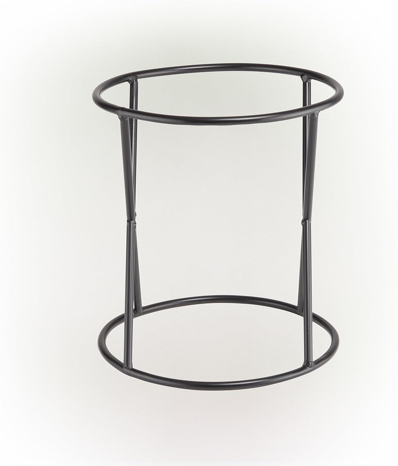 Alpine Corporation 10" x 11" Metal Gazing Globe Display Stand, Black