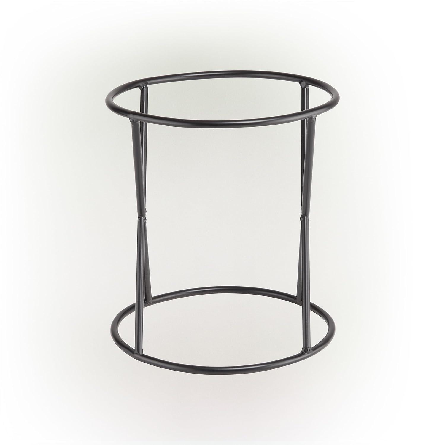Alpine Corporation 10" x 11" Metal Gazing Globe Display Stand, Black