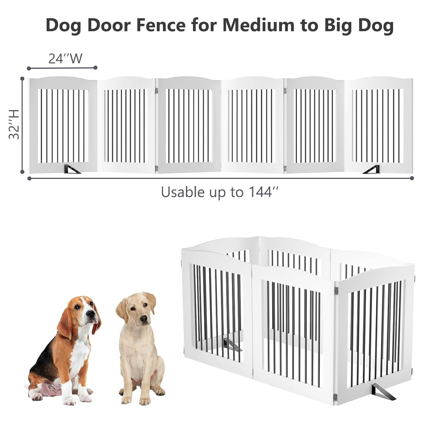 Archie & Oscar™ Freestanding Dog Gates, Foldable Dog Fence Indoor For Stairs, Doorways
