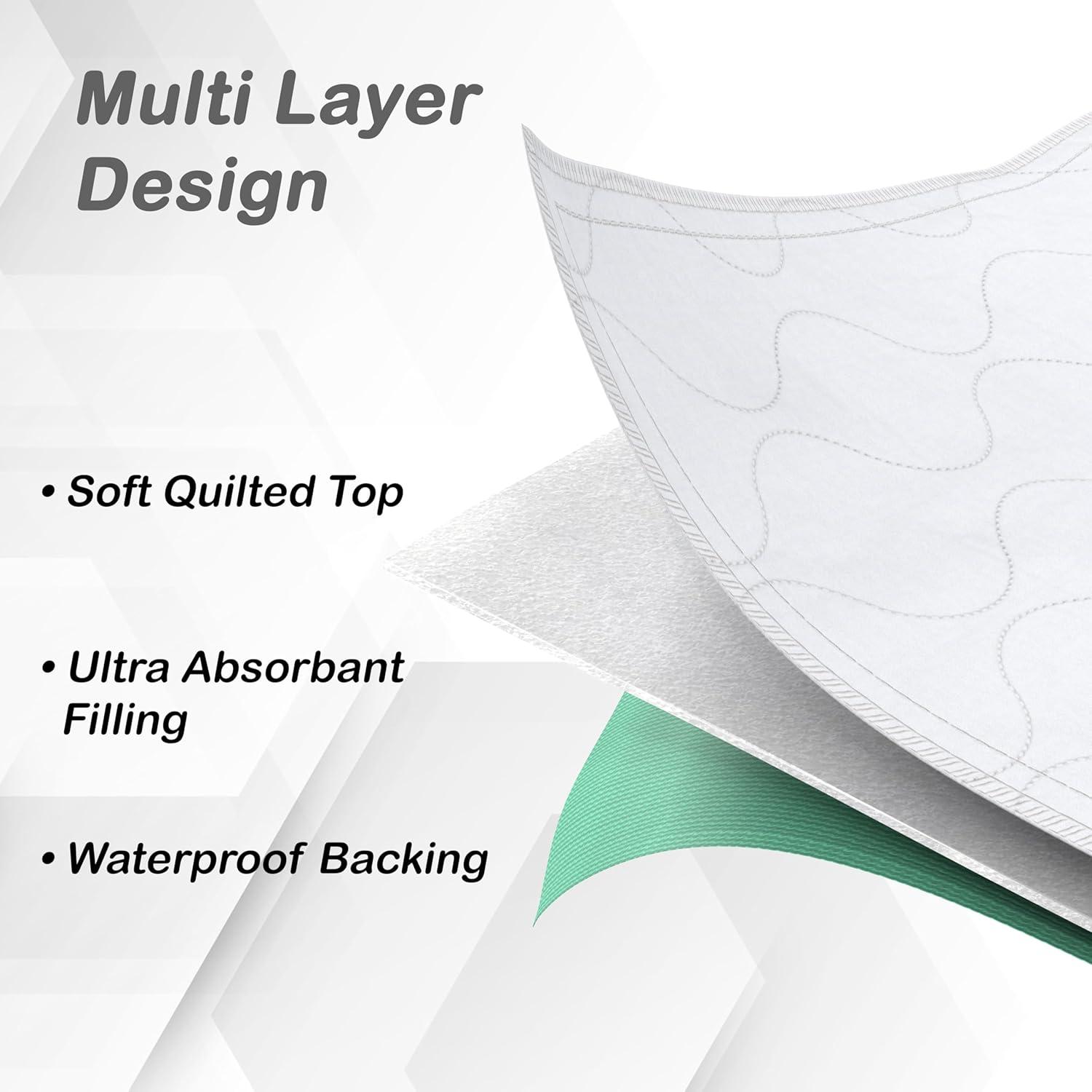 Inspire Washable and Reusable Incontinence Chair Pads | 3 Pack Chucks Pads (18 X 24)