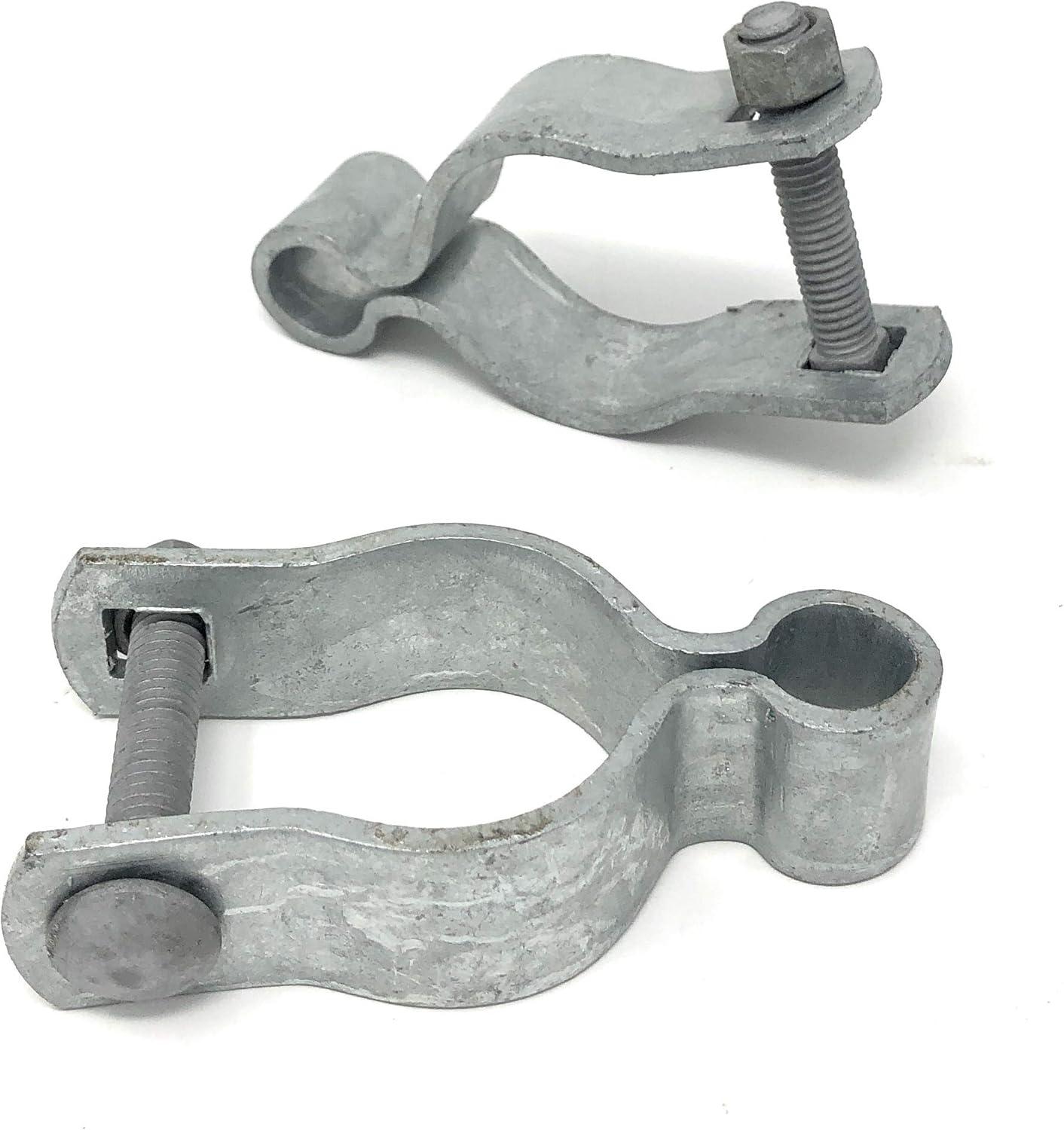 Pressed Steel Chain Link Fence Frame Hinge w/Bolt - (2 Sets Pack) (1-5/8")