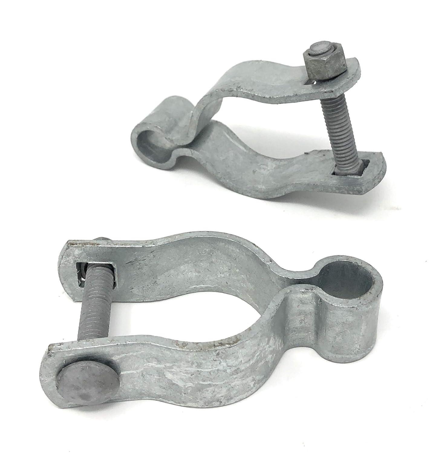 Pressed Steel Chain Link Fence Frame Hinge w/Bolt - (2 Sets Pack) (1-5/8")