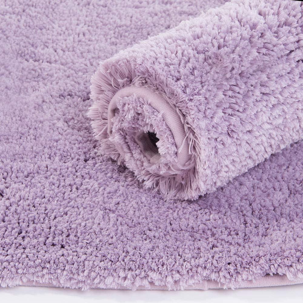 Walensee Shaggy 2 Piece Bath Rug Set, 20 x 32, Lavender Bath Mats for Bathroom and Shower, Machine Wash/Dry, Absorbent, Non-Slip Plush Rug Sets