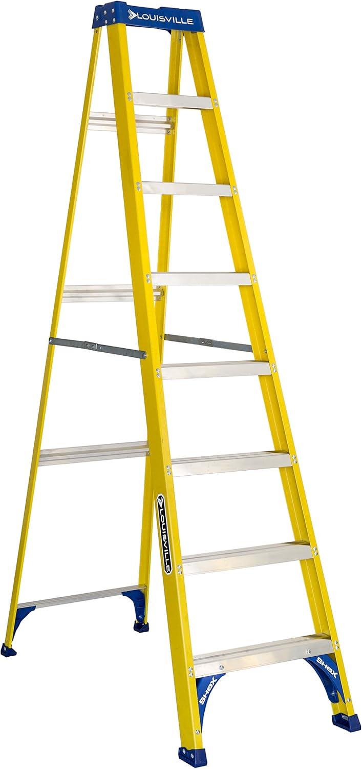Louisville Ladder 8 ft. Fiberglass Step Ladder with 250 lbs. Load Capacity Type I Duty Rating