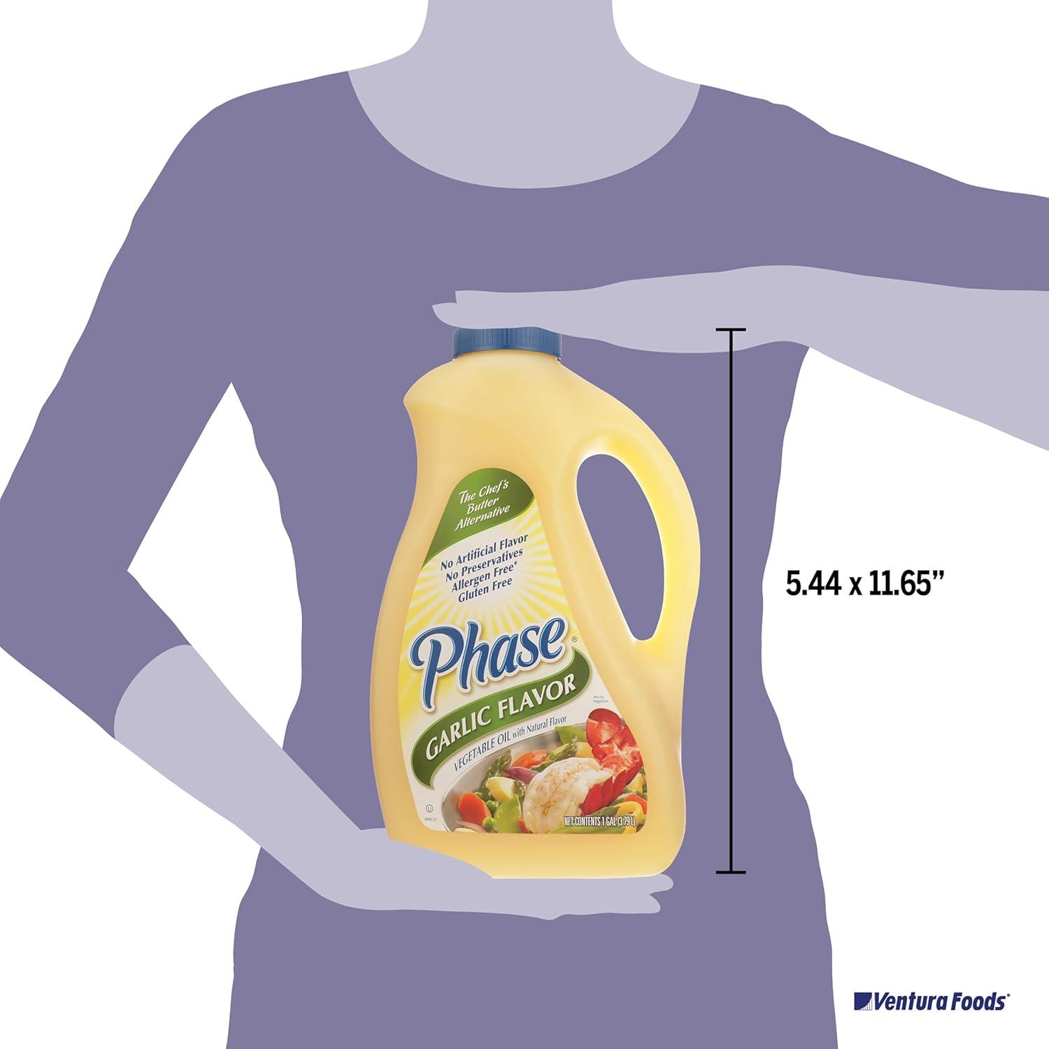 Phase Garlic Flavor Vegetable Oil Butter Alternative, 1 Gallon