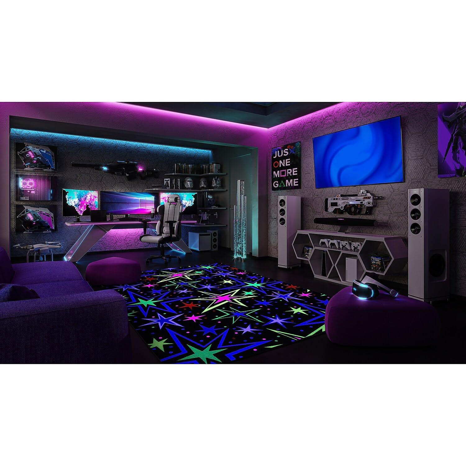 Joy Carpets Kapow Fluorescent Area Rug