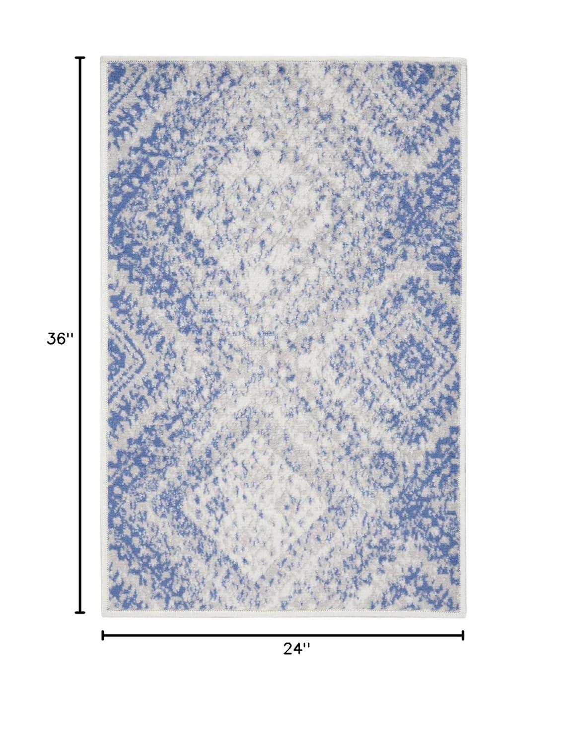 Nourison Whimsicle WHS17 Indoor only Area Rug - Ivory Blue 2' x 3'