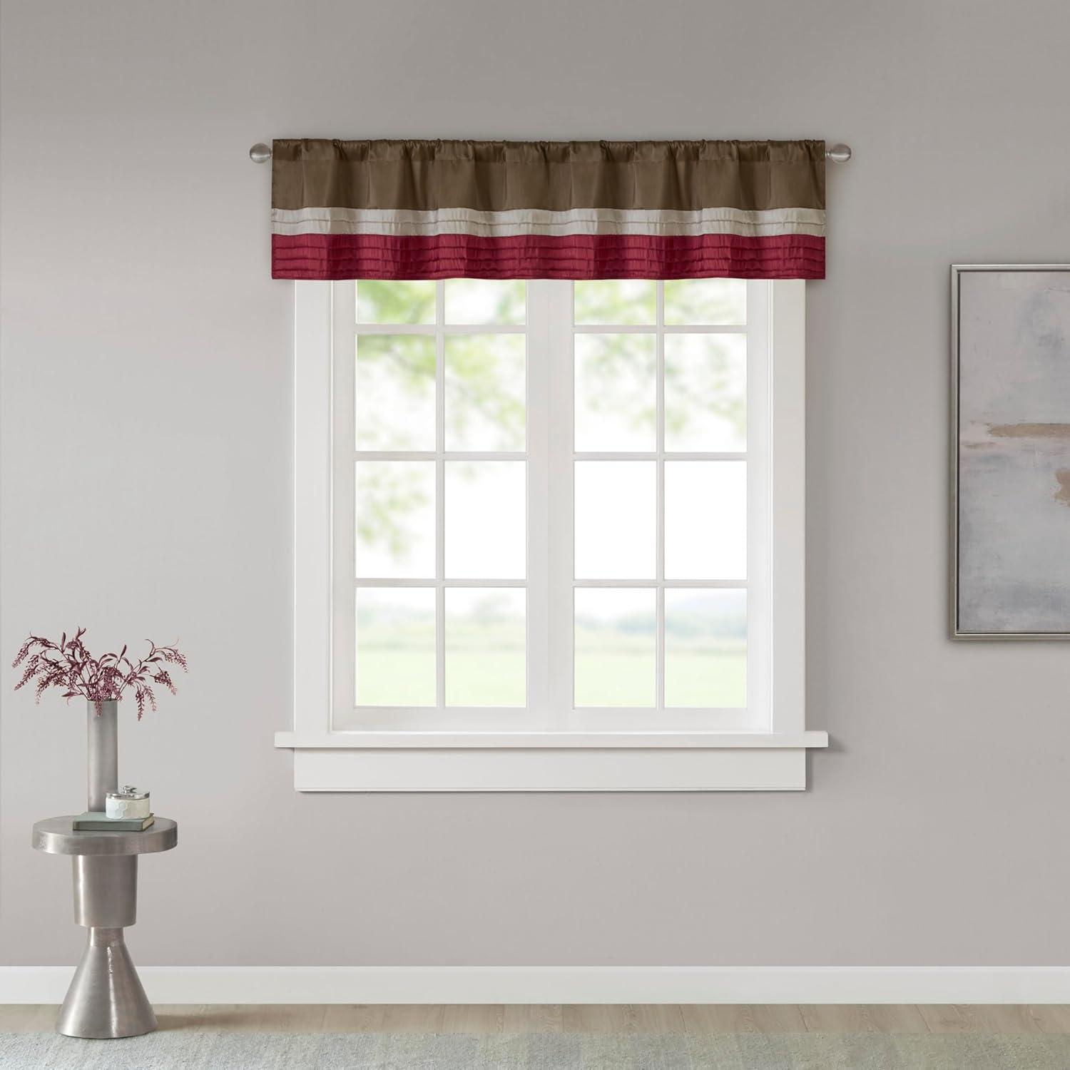 Madison Park Amherst Polyoni Pintuck Single Window Valance