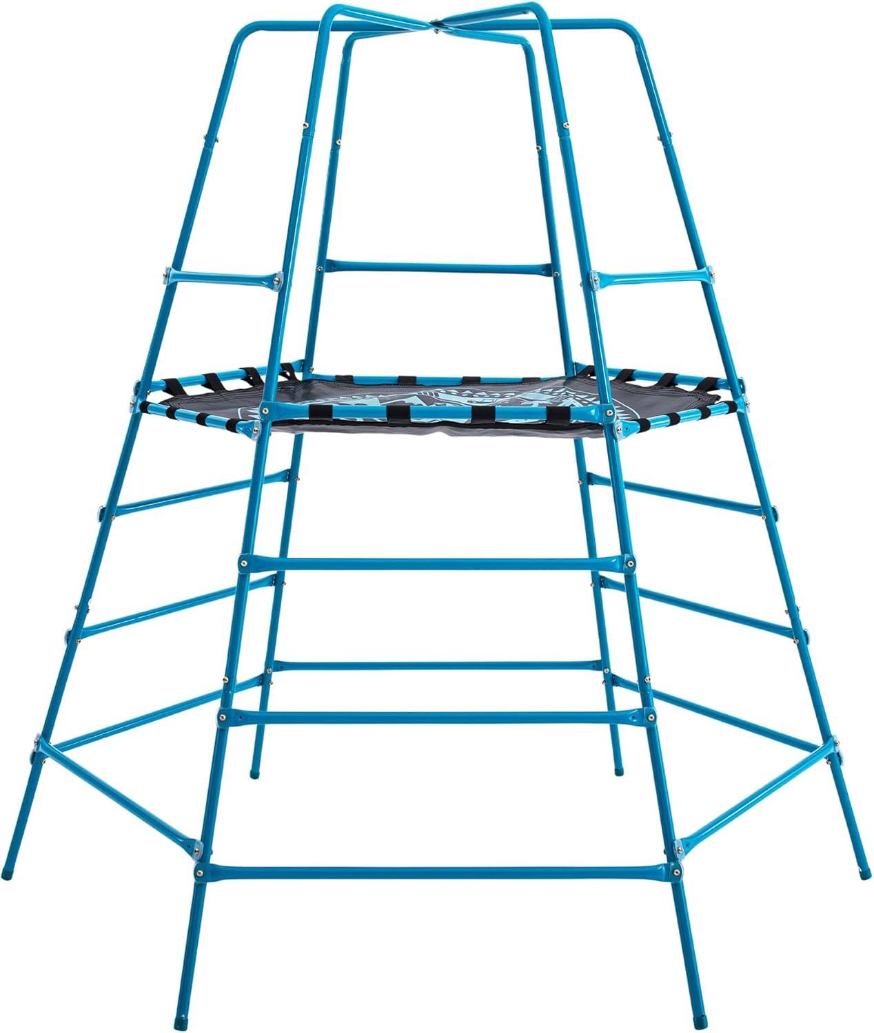 TP Active Fun Explorer Metal Climbing Set Jungle Gym with Platform and Tent, Blue
