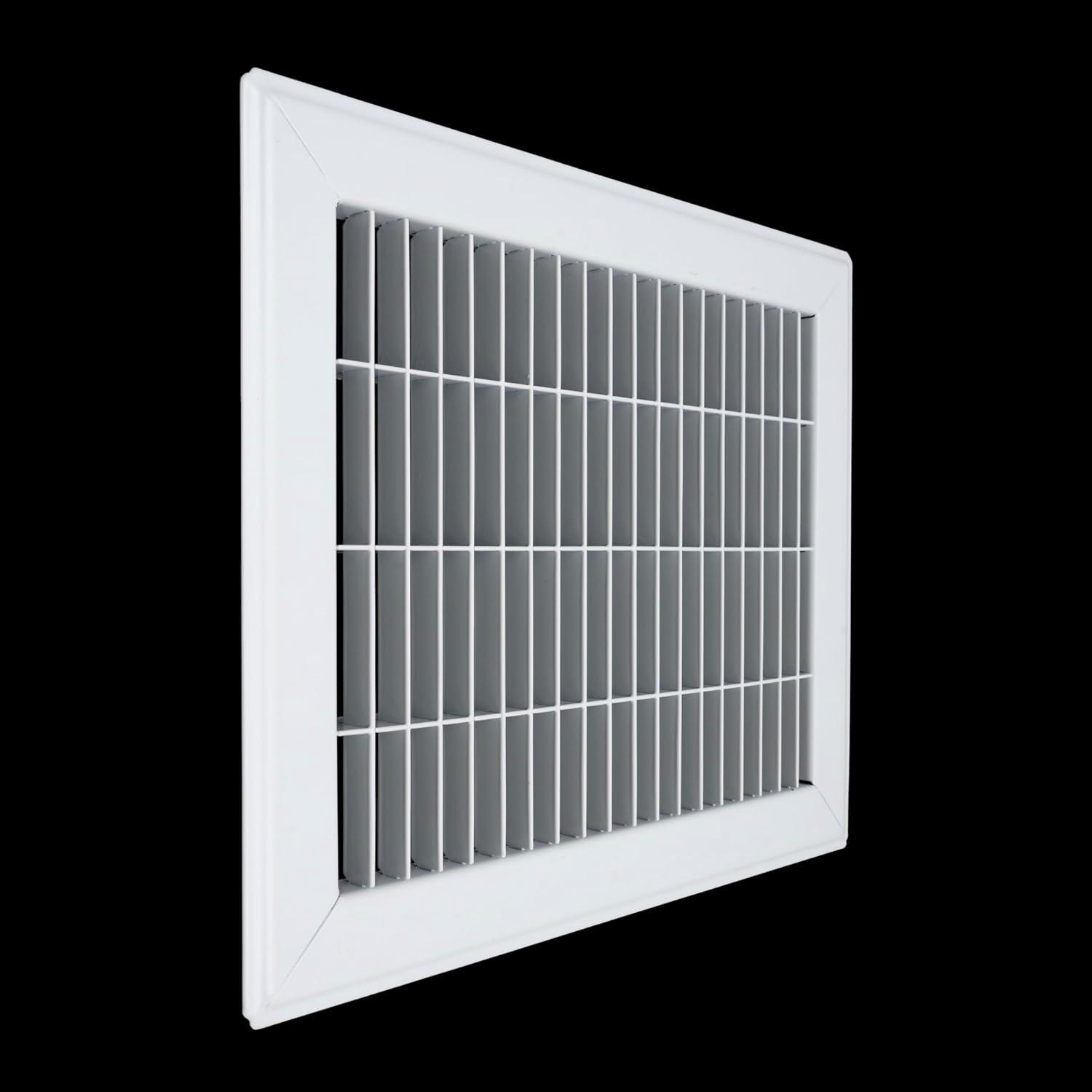 Fits 8x10 Duct Opening | Return Air Floor Grille by Handua| Walkable Vent Cover Grill for Floor | White | Heavy Duty Fixed Blades | Outer Dimensions: 9.75"W X 11.75"H