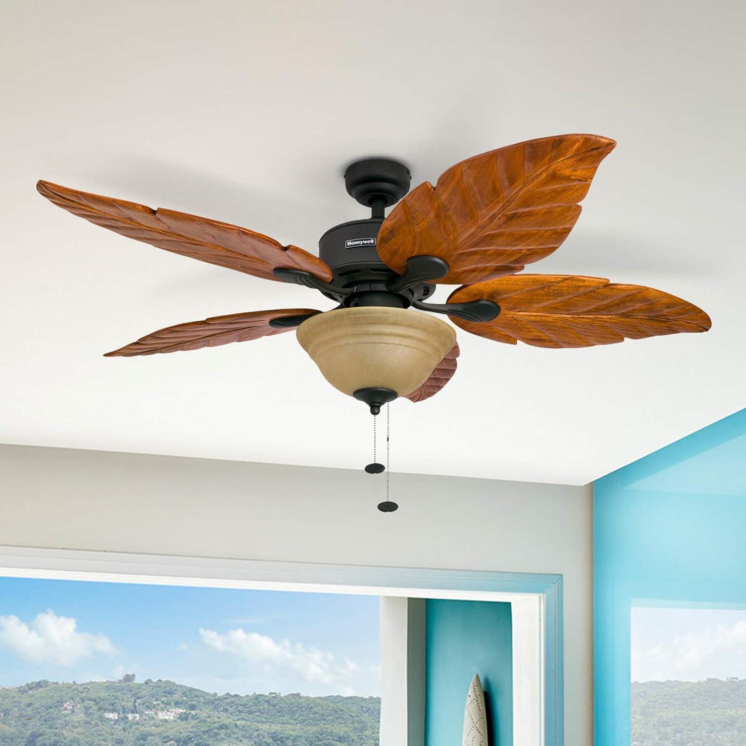 52" Royal Palm Tropical 5 Blade Ceiling Fan