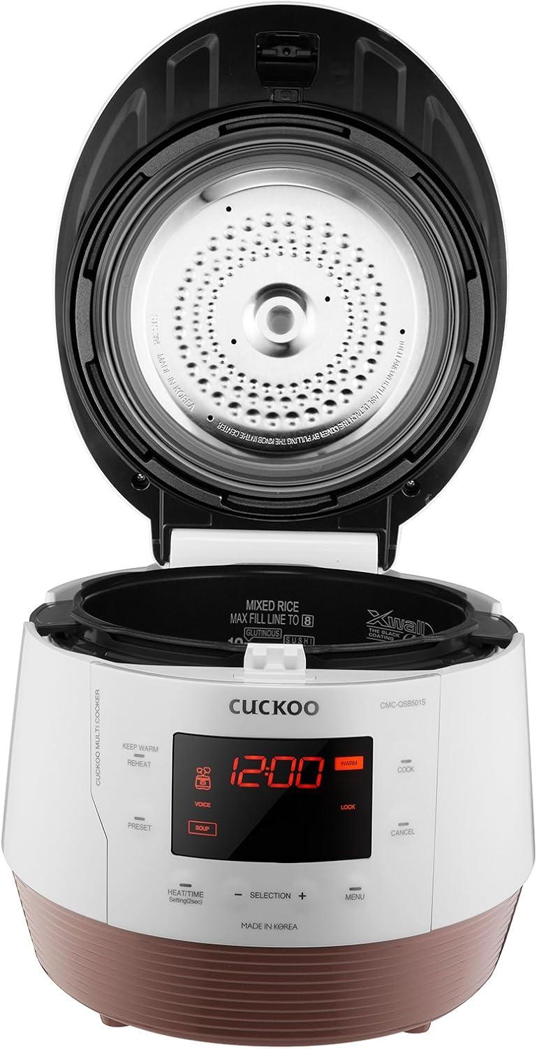 Cuckoo Electronics CUCKOO CMC-QSB501S 5QT Electric Pressure Cooker with 10 Menu Options and Stainless Steel Pot