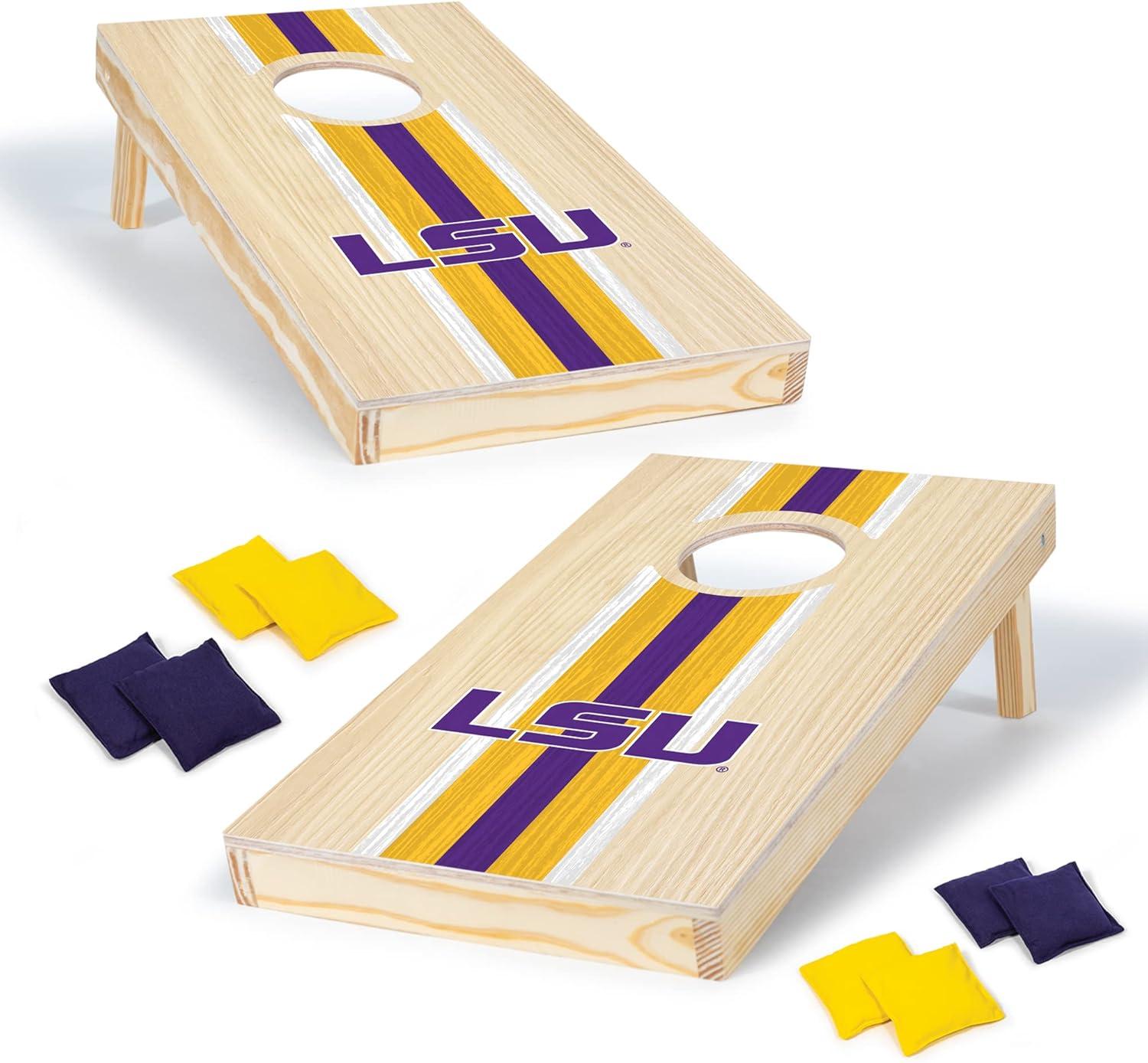 NCAA LSU Tigers 1'x2' Wood Cornhole Set