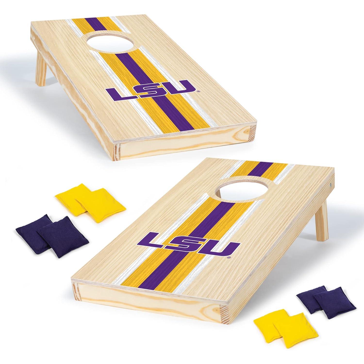 NCAA LSU Tigers 1'x2' Wood Cornhole Set