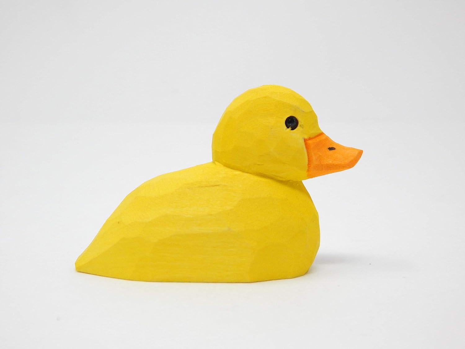 Hand-Carved Mini Duck Figurine - Mini Wooden Duck Figurine, Handmade Waterfowl Carving, Decoration, Decoy, Small Animal Ornament & Rustic Home Decor Gift