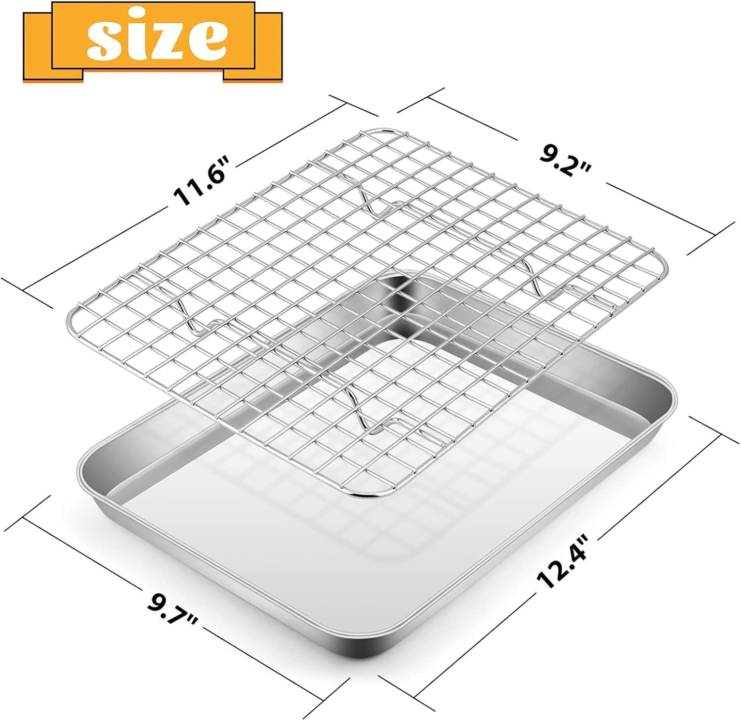 Stainless Steel Nonstick Sheet Pan Set with Racks, 12 x 10 Inches