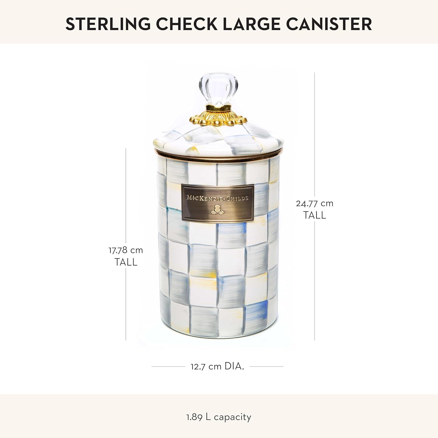 Sterling Check Elegance Clear Glass Canister Set