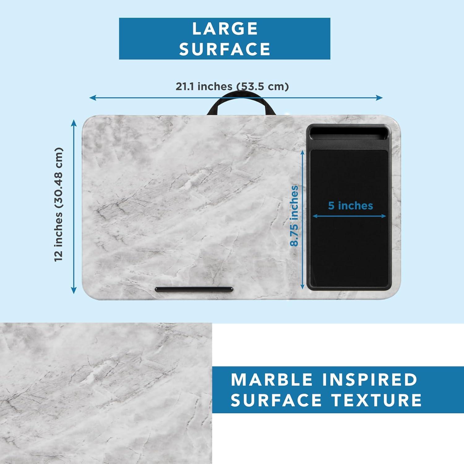 LapGear Home Office Lap Desk, White Marble
