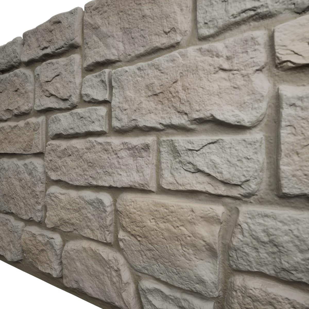 StoneCraft Cobblestone Faux Stone Panel, 48"W x 23 3/4"H x 1 1/8"D