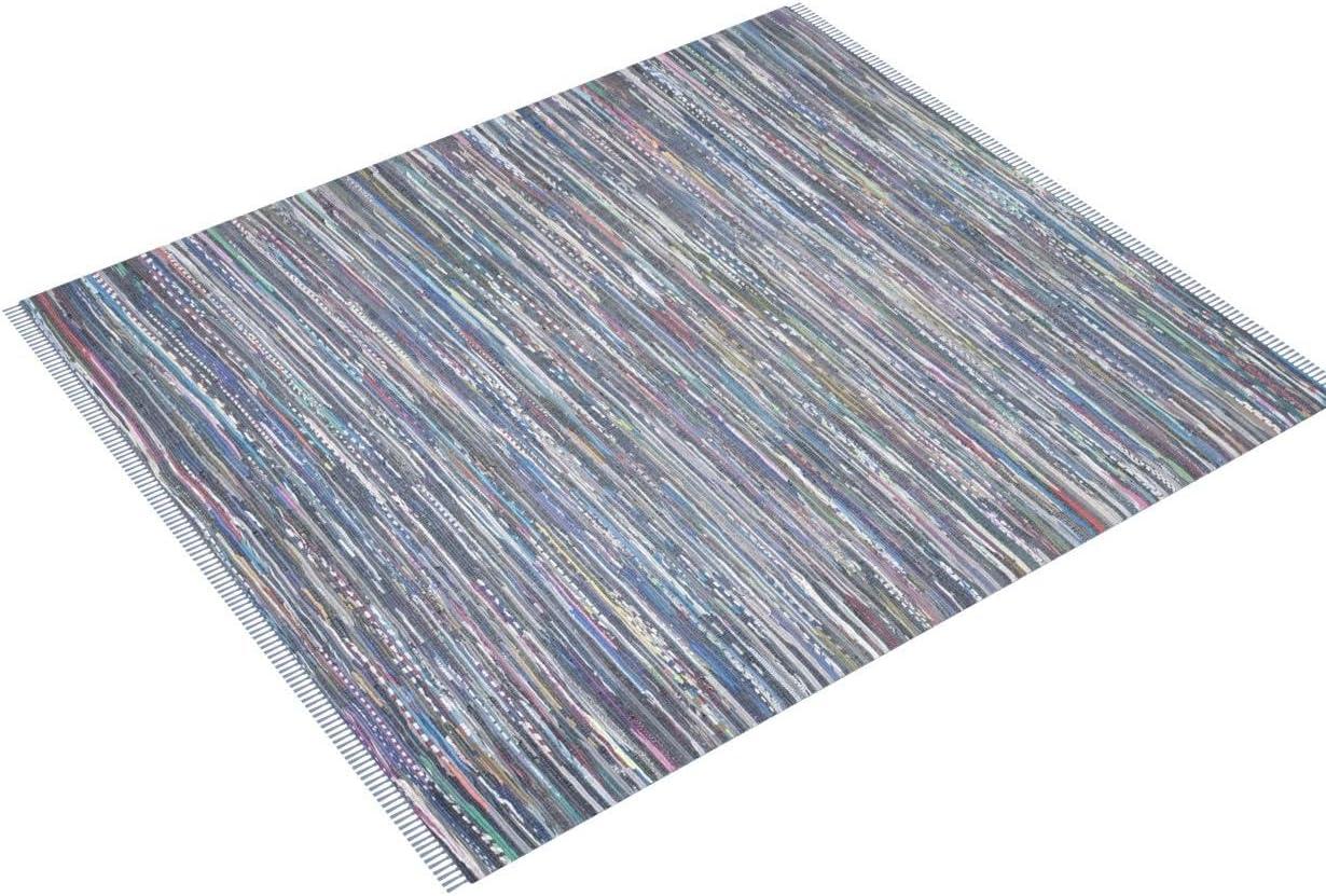 Rag Rug RAR121 Hand Woven Indoor Area Rug - Purple/Multi - 8'x10' - Safavieh.