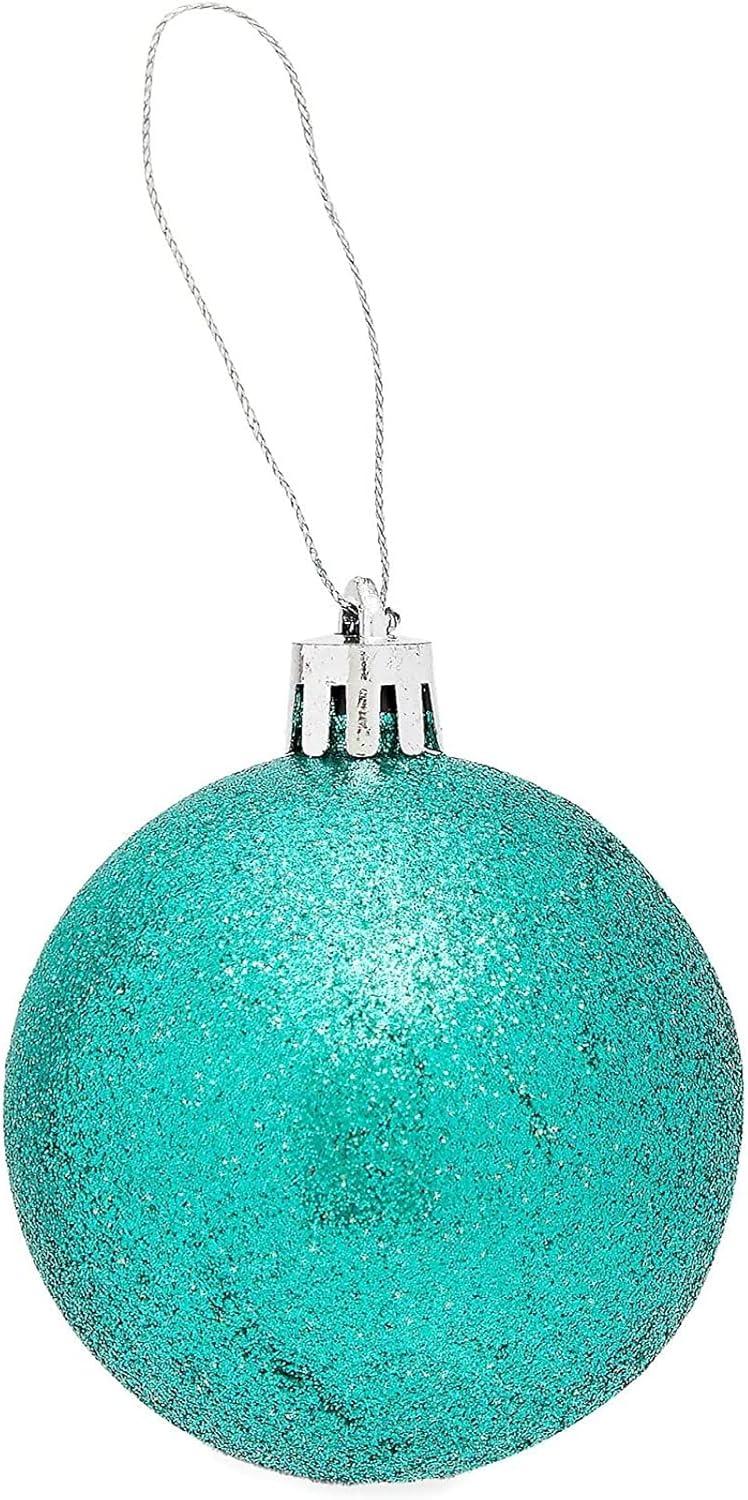 Forest Green Shatterproof Plastic Christmas Ornaments Set, 2.3 in, 36 Pack