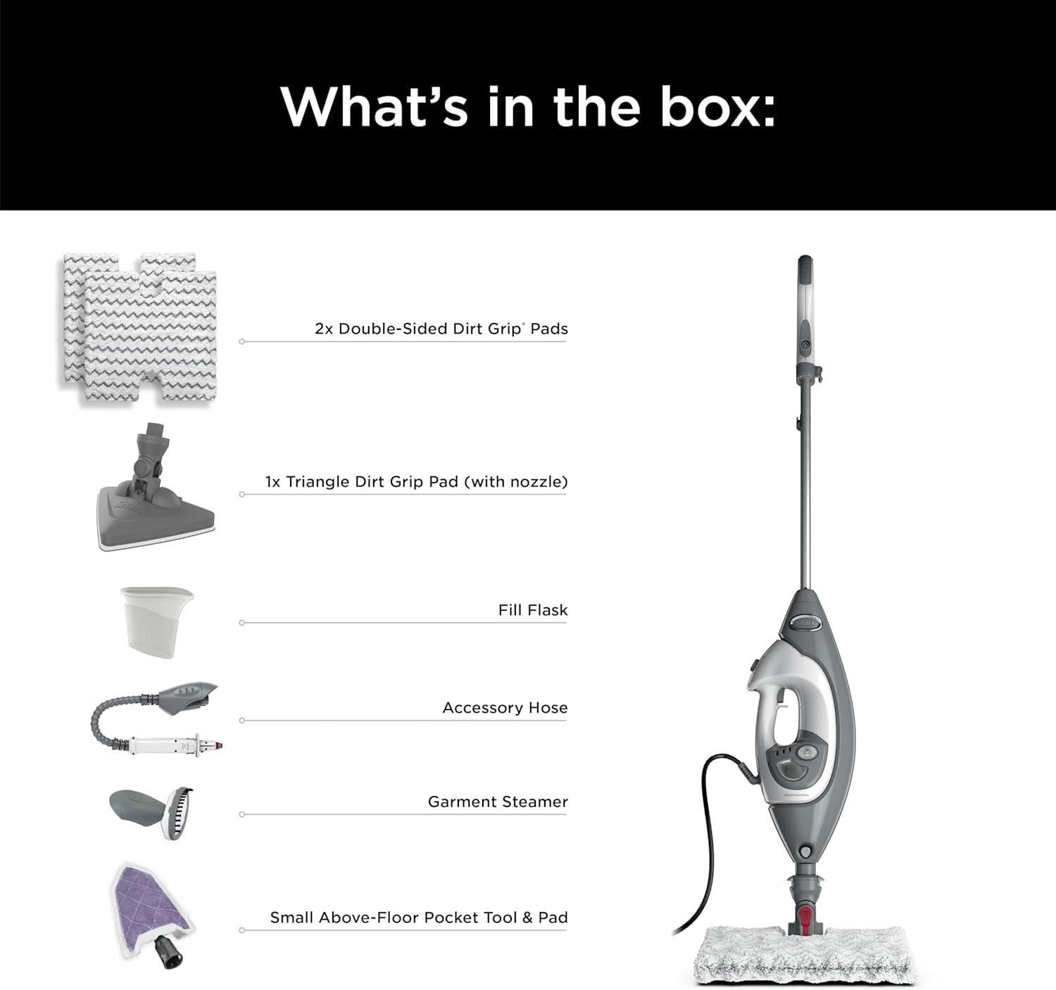Shark Lift-Away Pro Steam Mop with Handheld Steamer, 3 Modes, Steam Blaster, Intelli-Mop Head - For Floors, Above-Floors & Garments