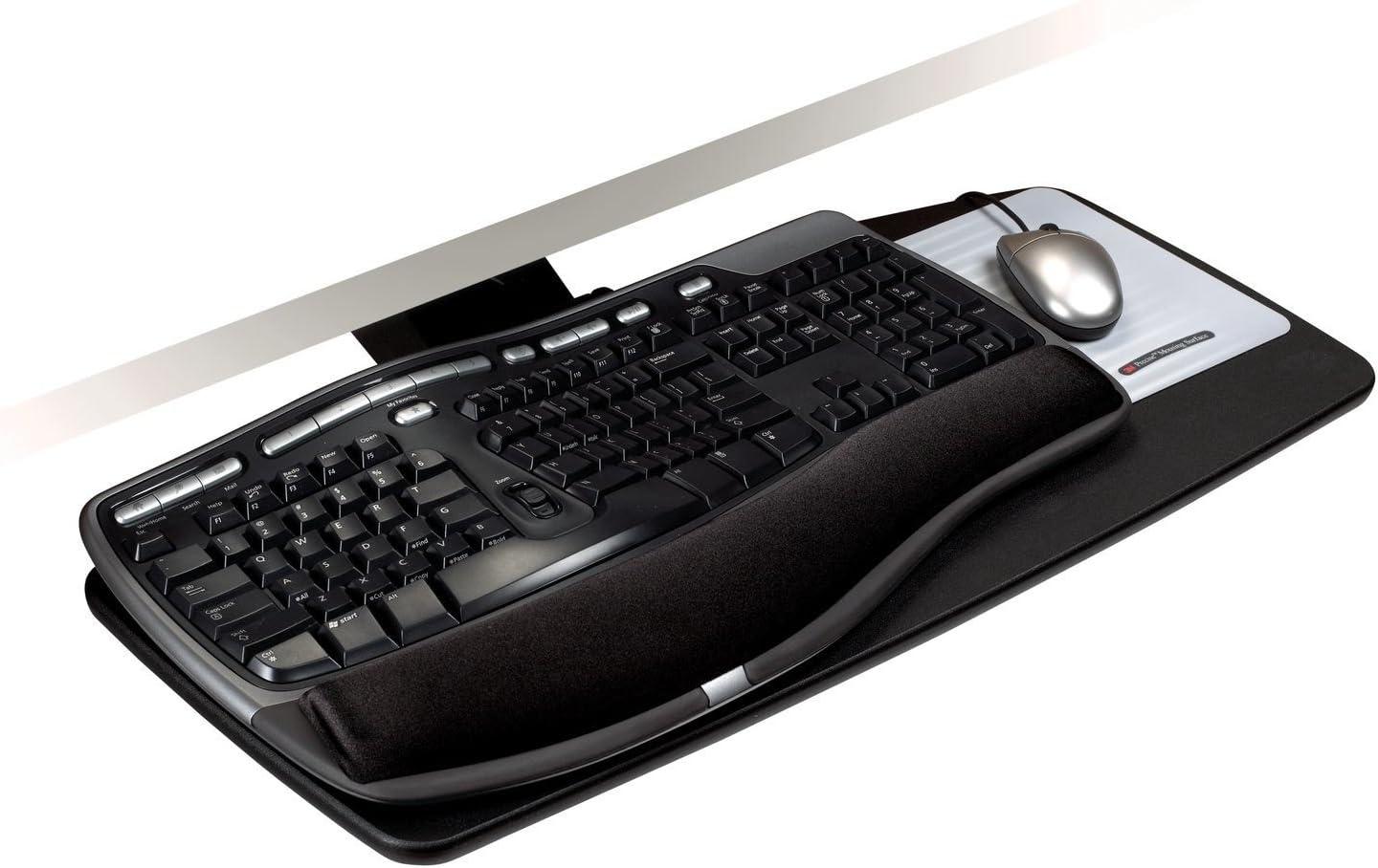 3M™ AKT90LE Adjustable Keyboard Tray, Black/Charcoal