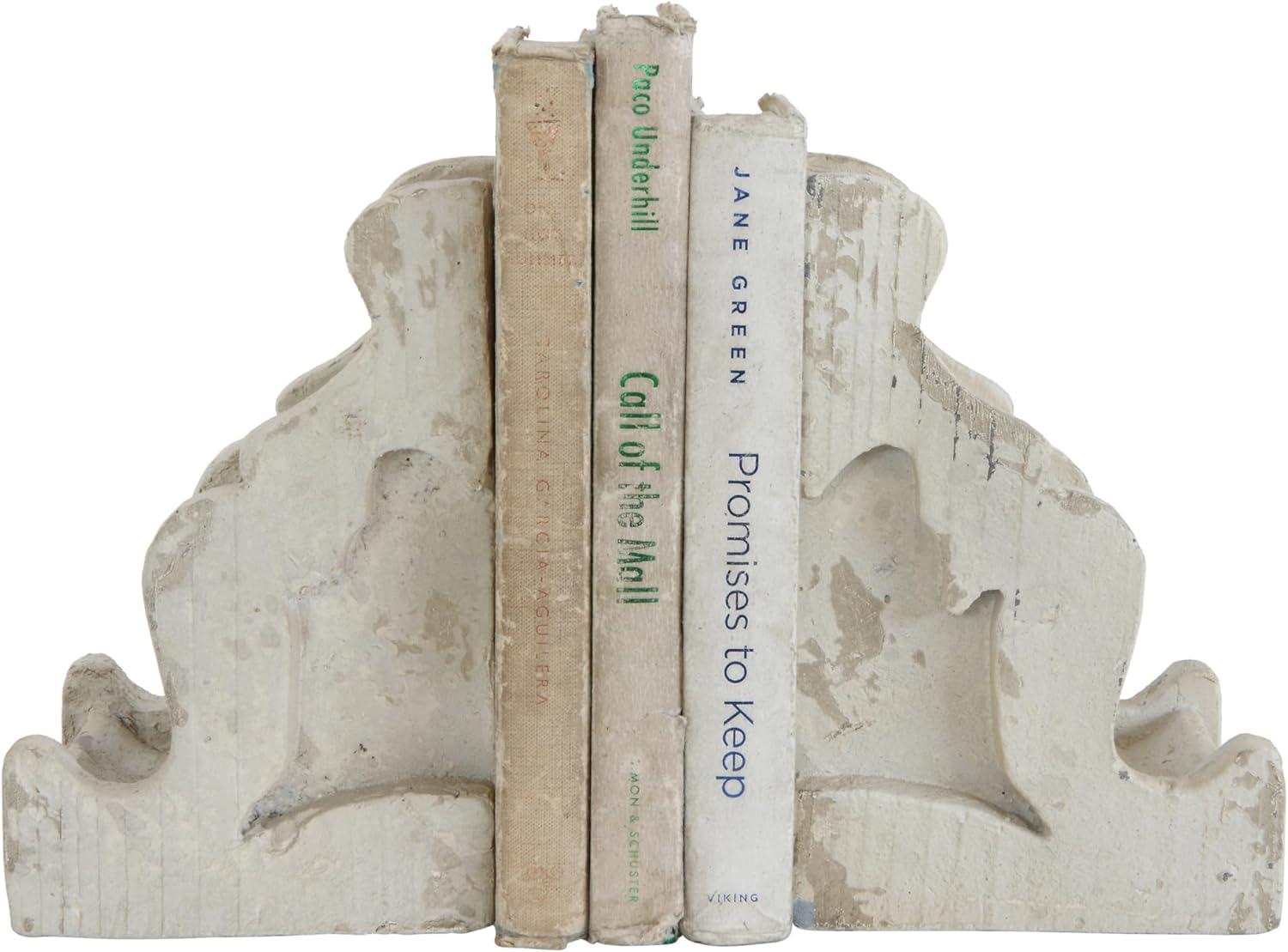 Set of 2 Corbel Shaped Bookends White - Storied Home