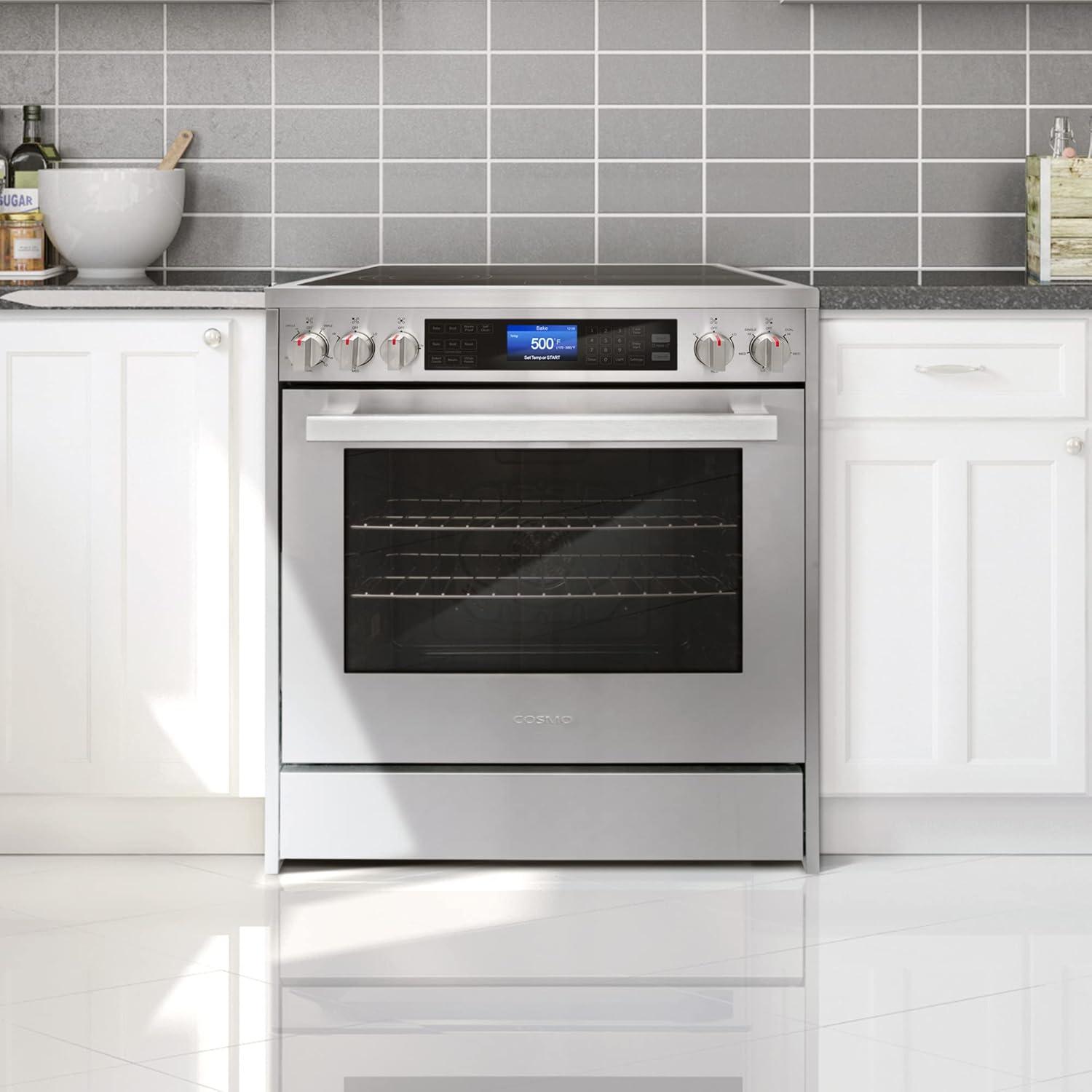 Cosmo 30" Stainless Steel Electric Range with Convection Oven