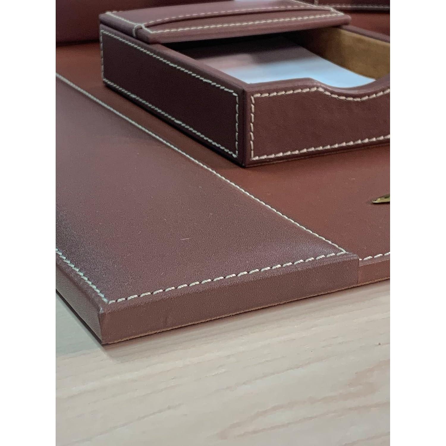 Dacasso Leather Desk Organizer Set