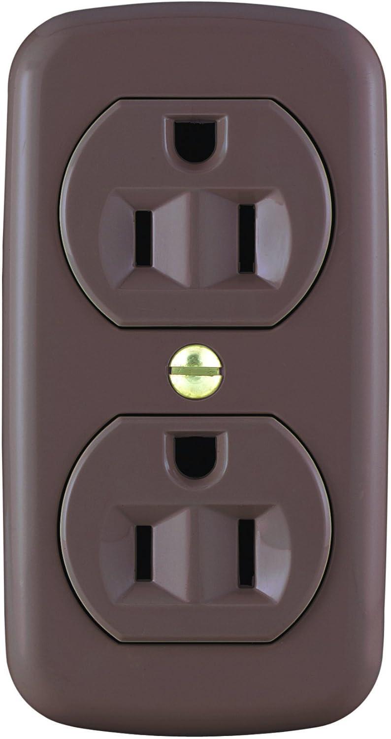 Eaton Wiring Devices 78B-BOX 15 Amp 3 Wire Grounded Duplex Receptical Brown, Each