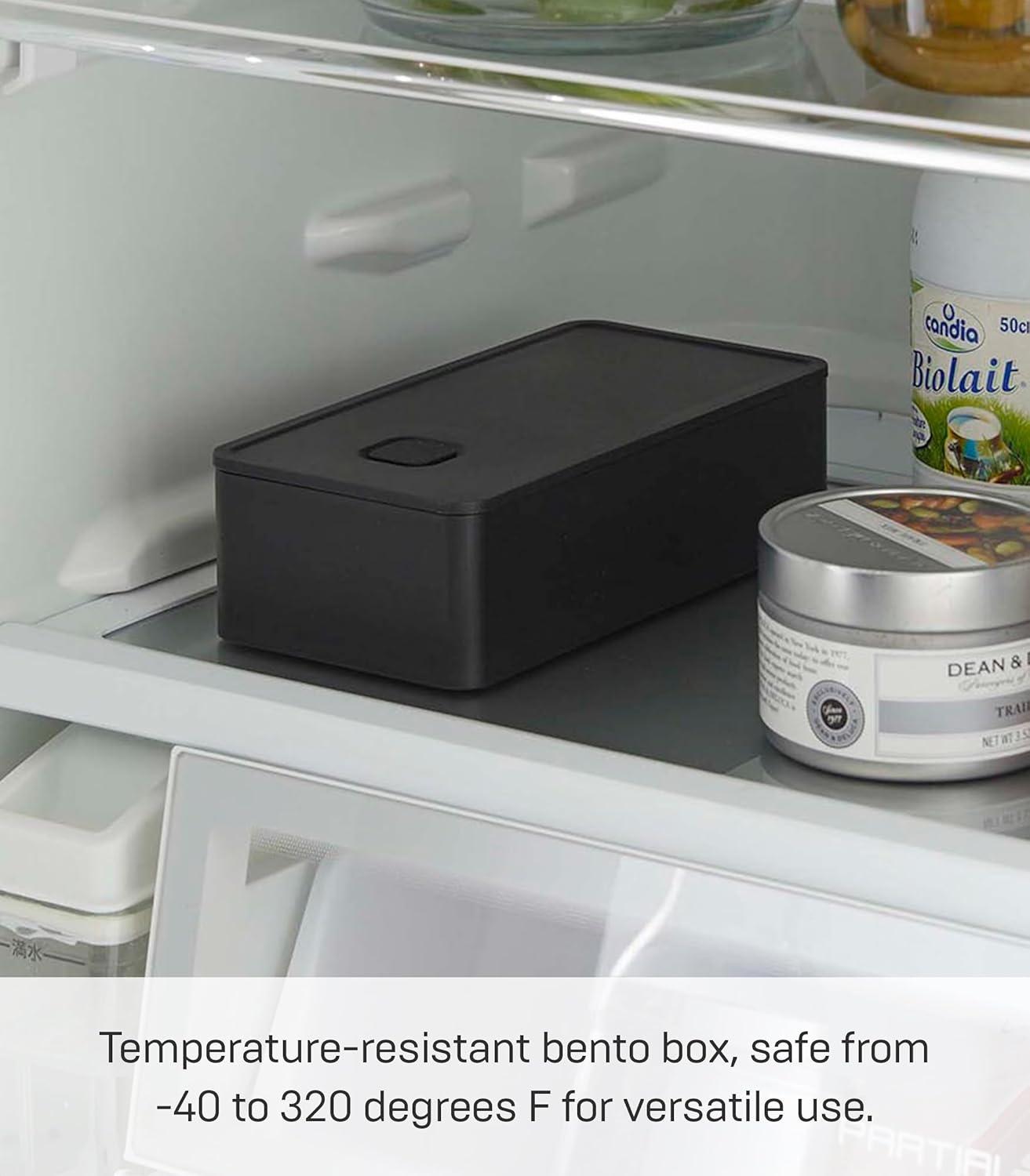 Yamazaki Home Yamazaki Home Vacuum-Sealing Bento Box - Two Sizes, Polypropylene, Rectangle, 500Ml