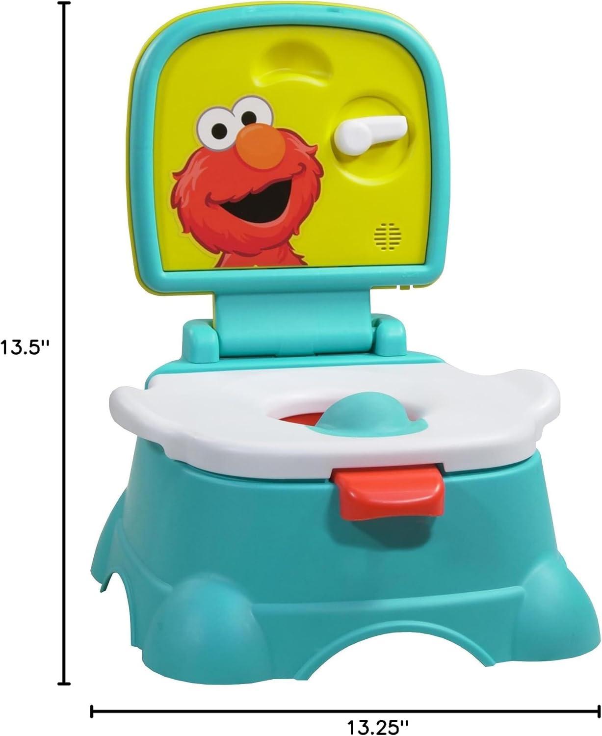 Sesame Street 3-in-1 Potty Chair, Step Stool and Toilet Training Seat - Elmo Hooray!