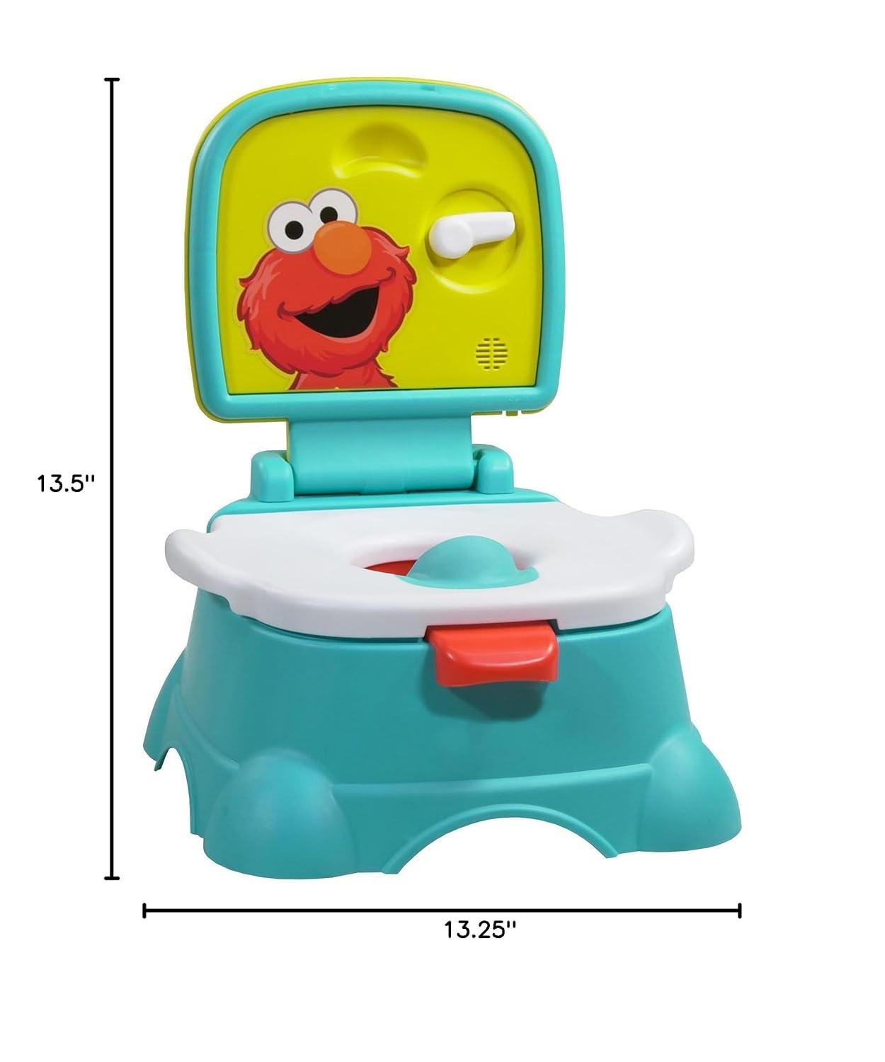 Sesame Street 3-in-1 Potty Chair, Step Stool and Toilet Training Seat - Elmo Hooray!