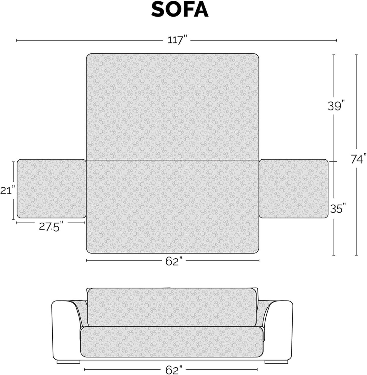 FurHaven Reversible Water-Resistant Small Sofa Loveseat Cover Furniture Protector