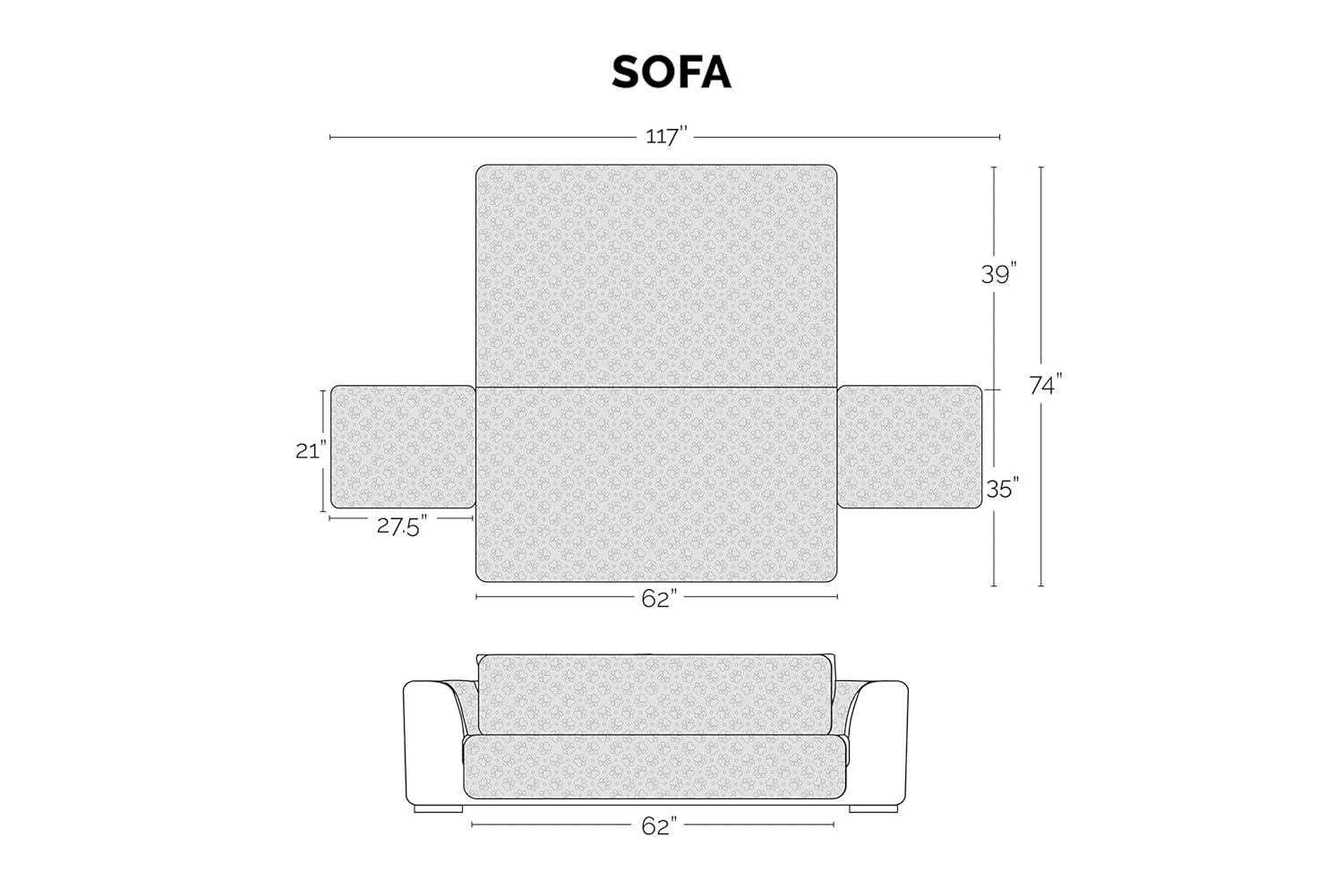 FurHaven Reversible Water-Resistant Small Sofa Loveseat Cover Furniture Protector